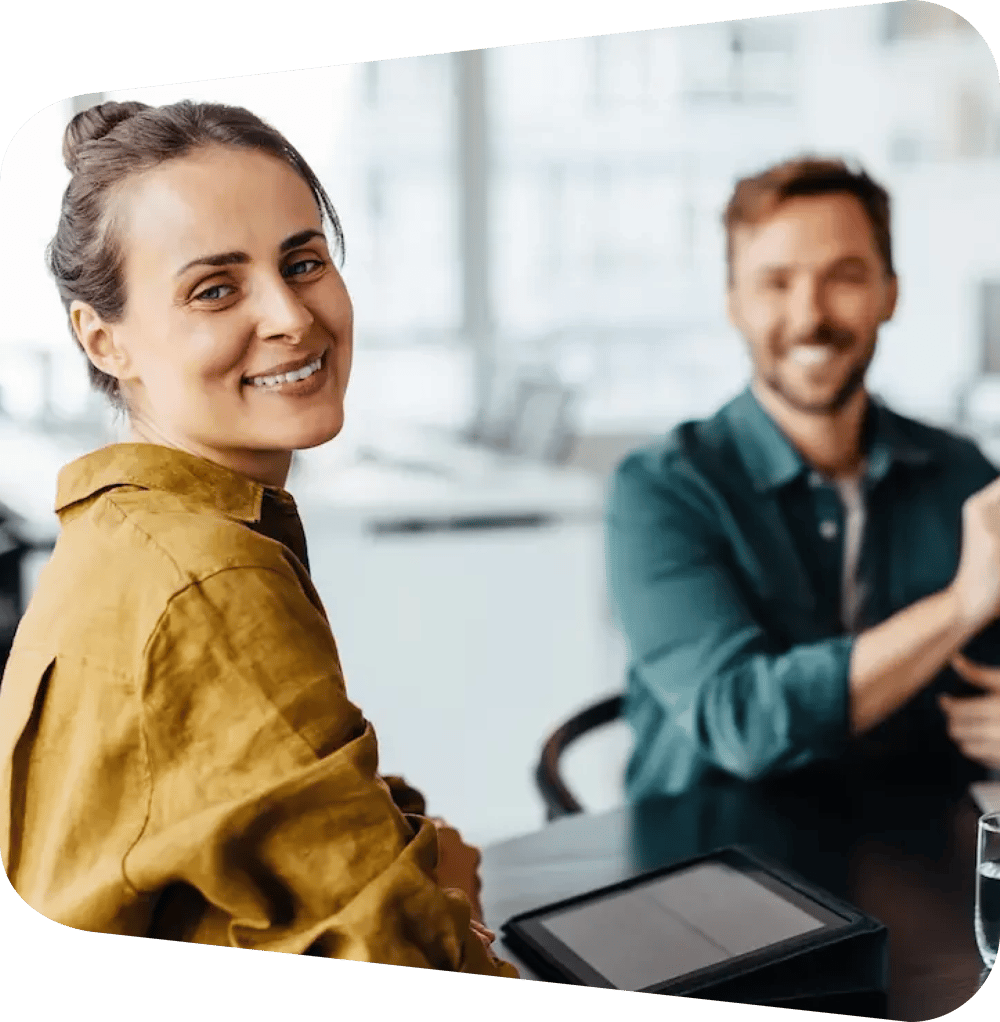 Der Kollege sieht Sie an